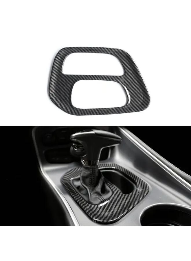 Carbon Fiber Gear Shift Frame Cover For Dodge Challenger 2015 2023 Models - Image 1